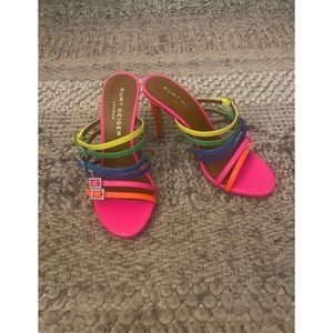 Kurt Geiger Pierra London Rainbow Embellished Buckle Shoes